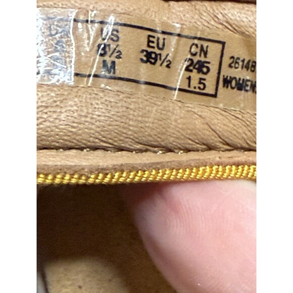 Clark’s Sz 8.5 Elayne Leather Cross Slide Sandal Unstructured Women's Comfort - Picture 9 of 11